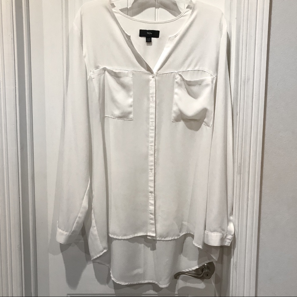 White long sleeve button up